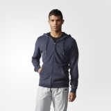 R59v8405 - Adidas Premium Essentials Hoodie Blue - Men - Clothing